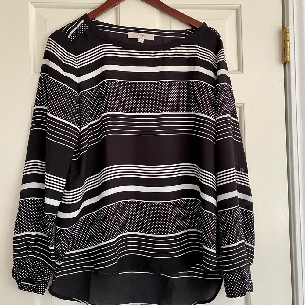 LOFT Striped Blouse
